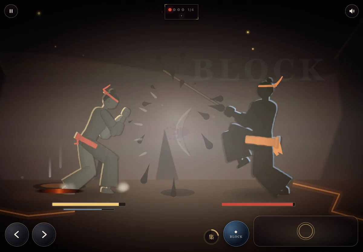 Fight in the sulfur caves against an opponent with a staff